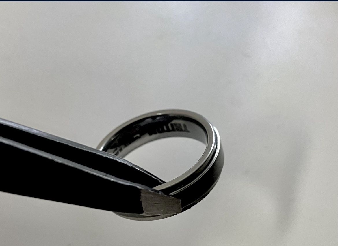 Size(10.5) 6mm Wedding Band Black Tungsten Carbide