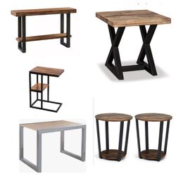 Metal Shelves/stools/desks/end Tables