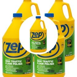 ZEP Commercial High Traffic Floor Polish 5 One Gallon Bottles