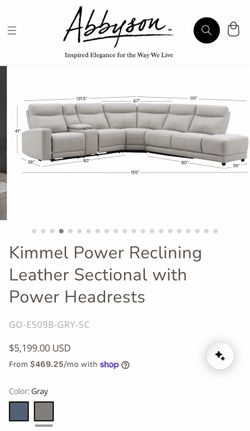Power Reclining Leather sectional