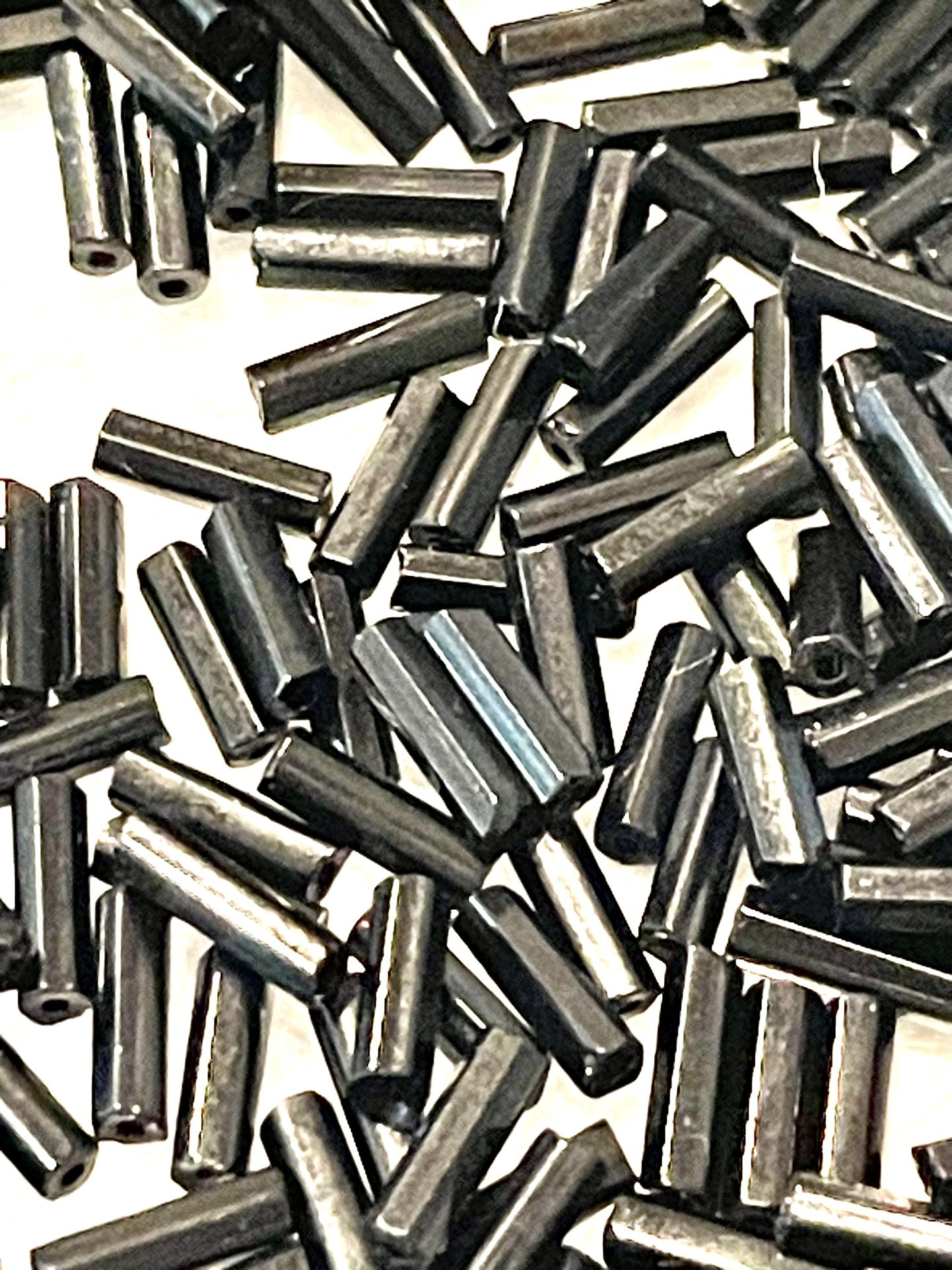 Bagful Of Black Tube Beads