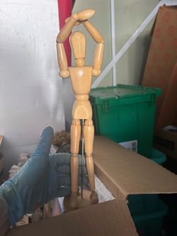 Wooden Artist Mannequin Figure with Stand