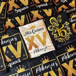 Custom Quince Shirts, Glasses, Invitations