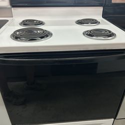 White Coil Top Stove