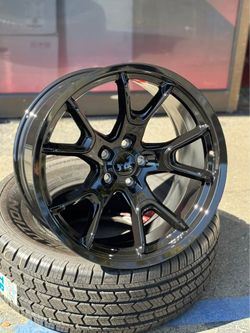 20” Staggered Hellcat Anniversary Style 20x9.5 20x11 5x115 Rims Tires Dodge Charger Challenger 300C