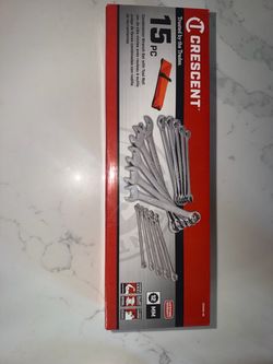 Crescent 15-Piece Combination Wrench Set with Tool Roll