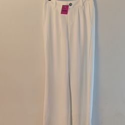 Faith And Joy Flowing White Pants For Ladies
