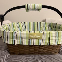 Munchkin Sarabear Portable Diaper Caddy, Green Stripes