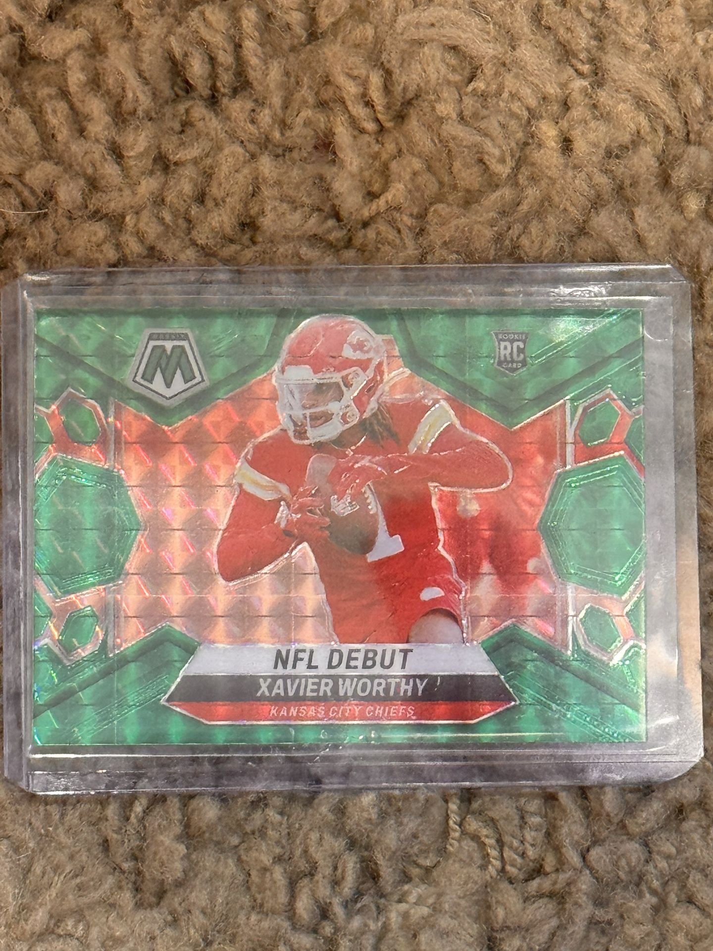 2024 Mosaic Xavier Worthy NFL Debut Rookie Green #285 Kansas City Chiefs