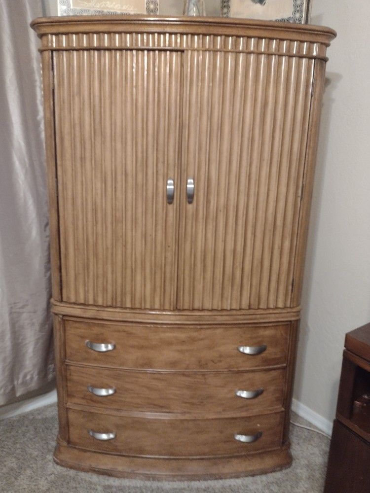 Beautiful Armoire With Matching Nightstand