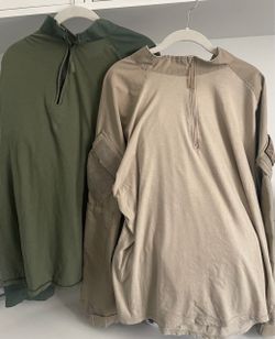 TRU-SPEC Combat Shirts – Tan and OD Green, 2-Pack