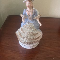 Dresden Lace Porcelain Figurine Lady
