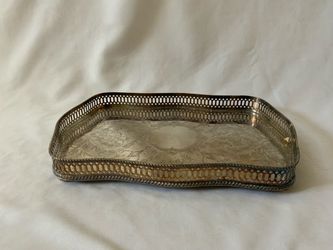 prillsilver co silver plated gallery  tray 1940's