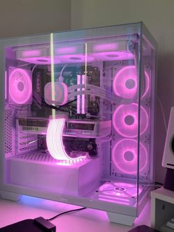 5070ti Beautiful White Gaming PC