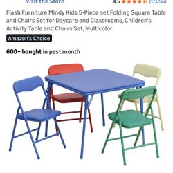 Kids Foldable Table And Chairs 