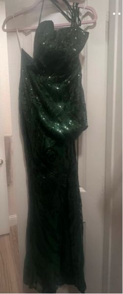 Green Floral Sequin Dress