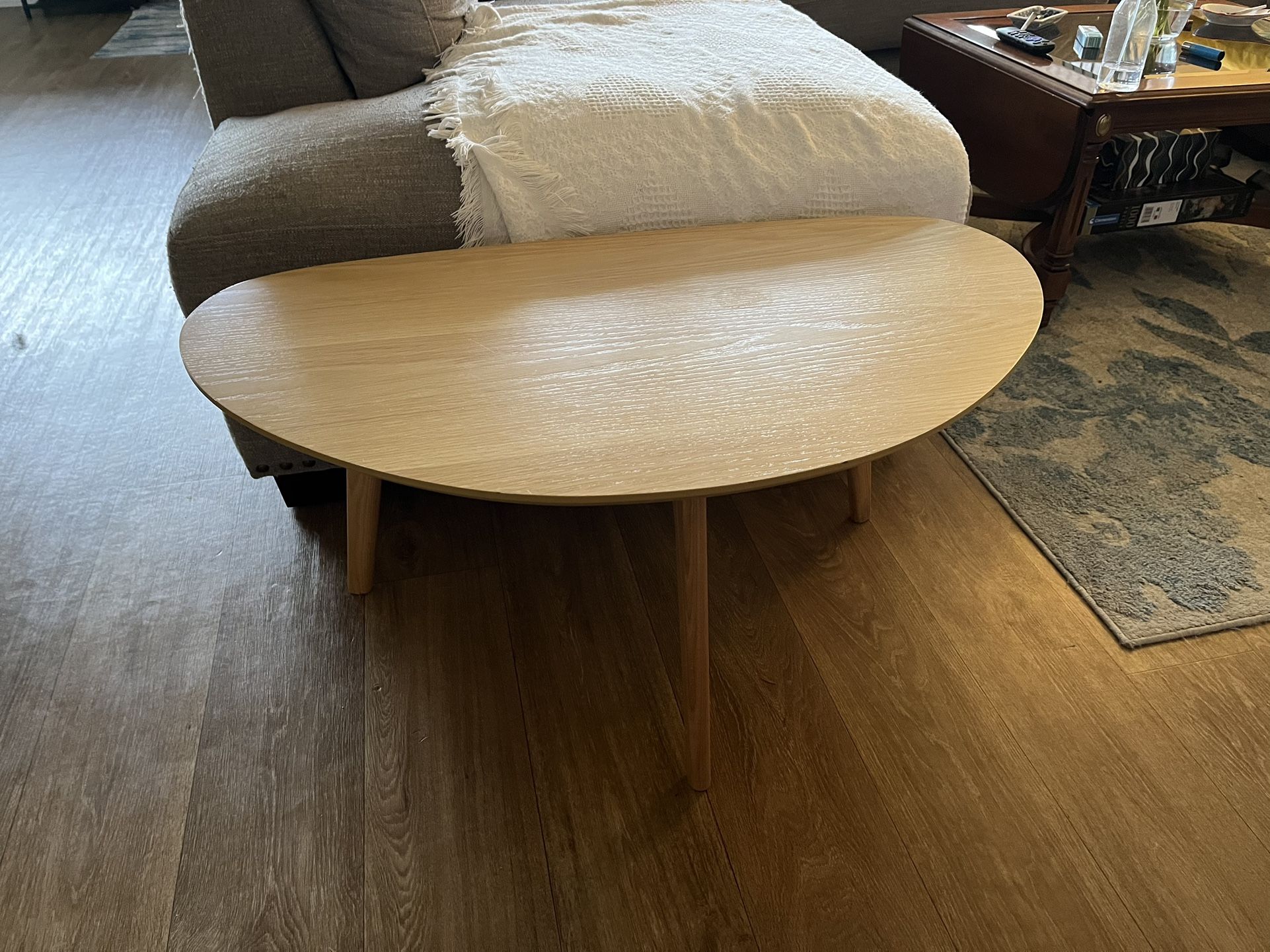Wood coffee table