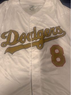 LA Dodgers Enrique Kike Hernandez #8 white gold jersey