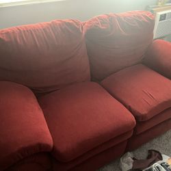 Red Lazy boy Loveseat 