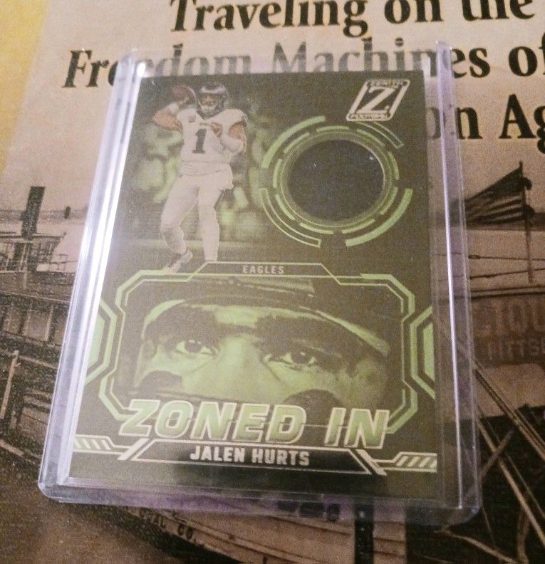 Really Nice 2024 Panini Jalen Hurt Game Worn Jersey Card Mint .!!!