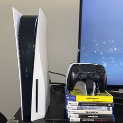 PlayStation 5 (Disk Version) + Accessories and Games