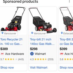 Troy-built lawn mower