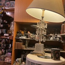 2 Crystal Lamps Bourduex Lamps. Two Set.