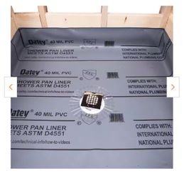 4ft x6ft gray PVC shower pan liner roll