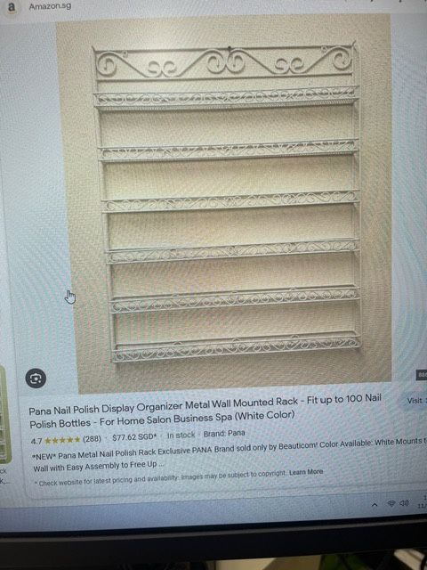 Pana Nail Polish Display Wall Mounted Rack - Main Image