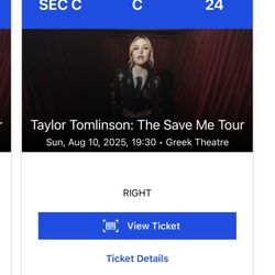 2 Taylor Tomlinson Tickets – The Greek Theatre LA