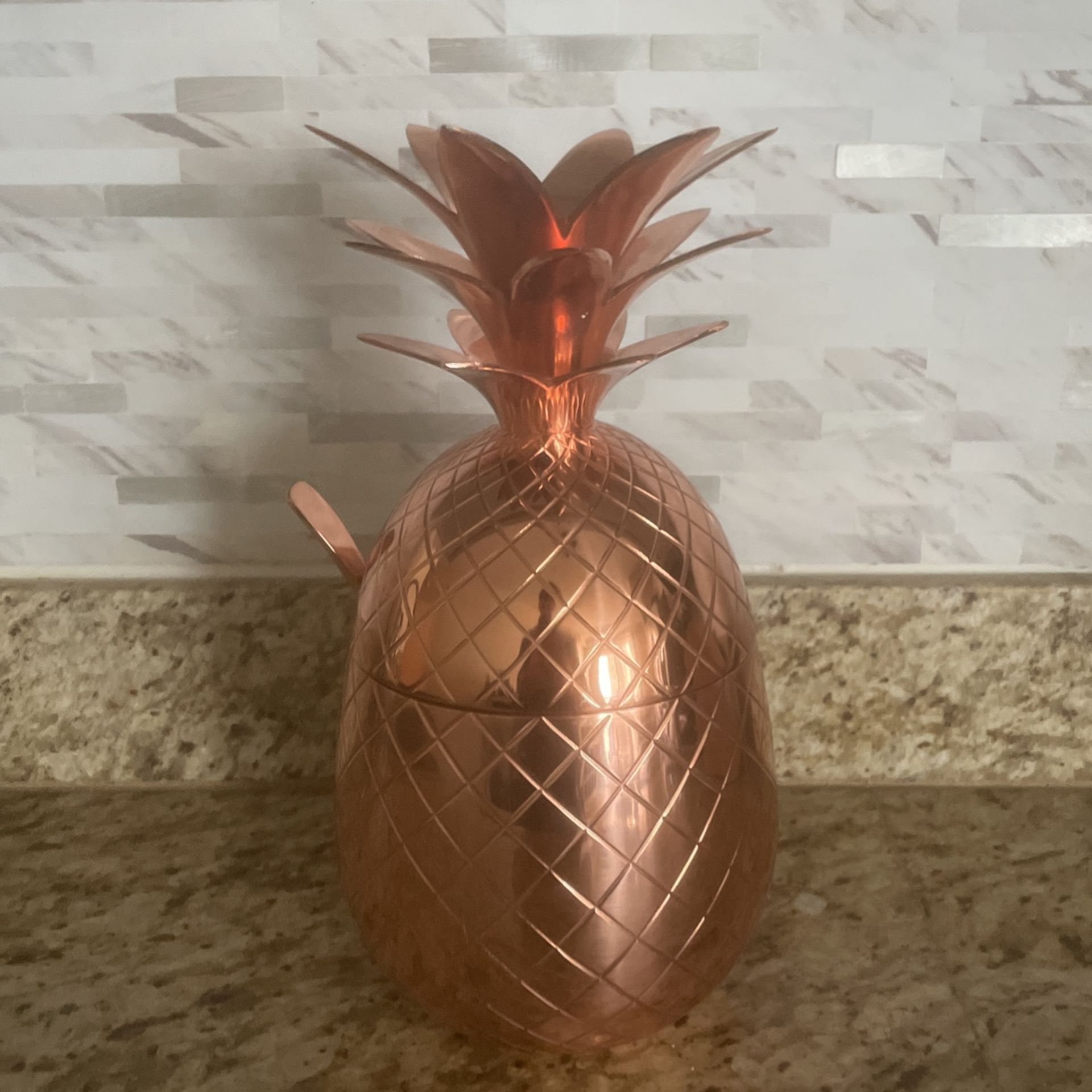 Copper Swan Punch Bowl