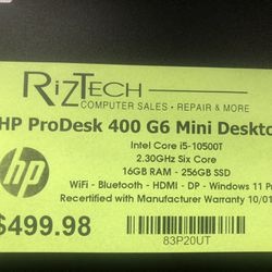HP ProDesk 400 G6 Mini Desktop