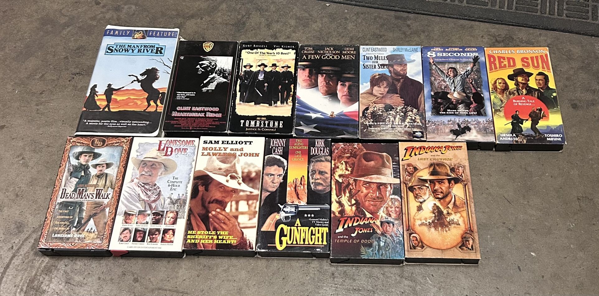 Collection Of 90s 80s VHS Action And Western Movies