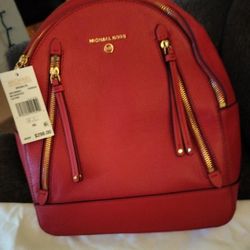 Michael Kors Backpack Purse (Crimson)