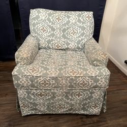 FREE DELIVERY- Green Patterned Swivel Chair