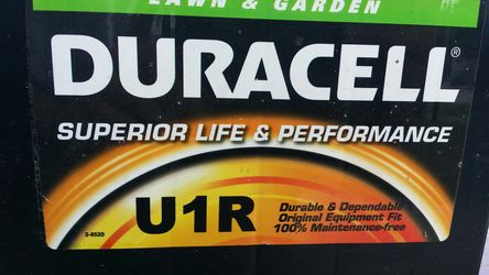 Lawn mower battery by Duracell