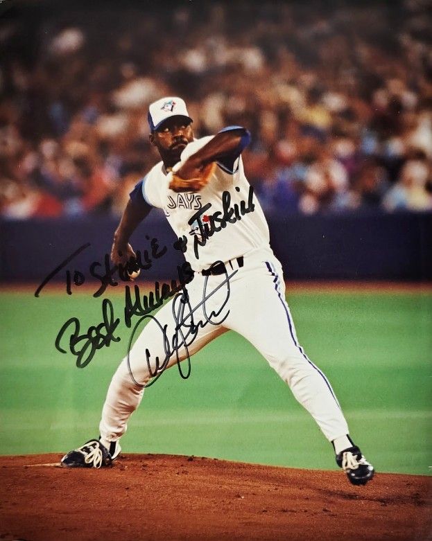 Vintage Original Color Photo Dave Stewart Signed Toronto Blue Jays 8x10"