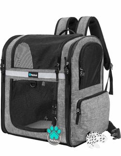 Dog Backpack Carrier for Small Large Cat, Pet, Puppies, Ventilated Pet Hiking Backpack Travel Bag, Airline Approved Cat Backpack Carrier, Safety Back 