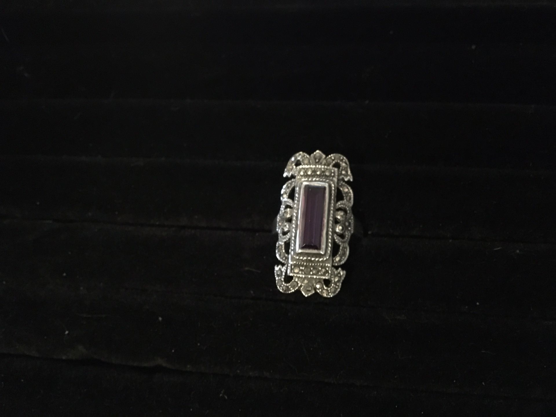 925 amethyst ring