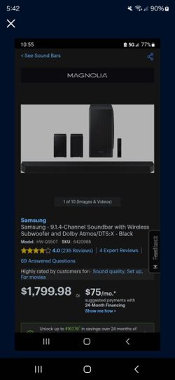 Samsung Q950T Surroud Sound Sub And Rear Speakers