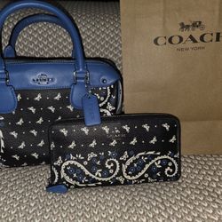 Coach Purse With Matching Wallet