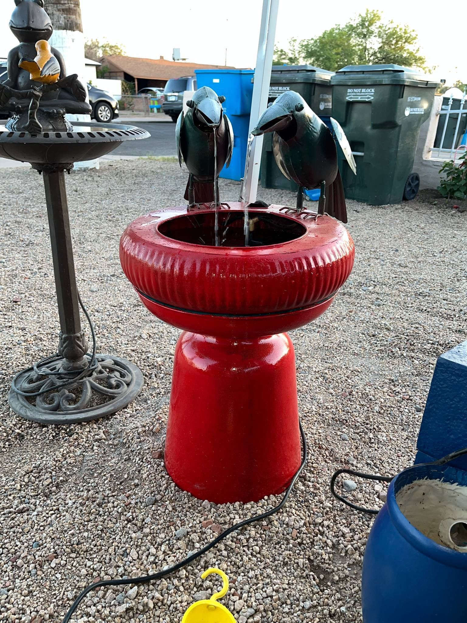 Birds Metal Water Fountain w/ Working Pump