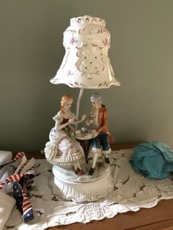 Unique porcelain lamp