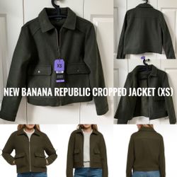 New Women’s Banana Republic Cropped & Lined Jacket (XS)