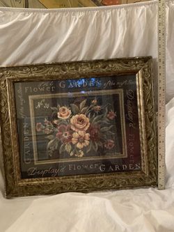 Framed Floral Print Wall Art