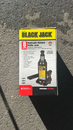 Black Jack T90803W Welded Structure Bottle Jack, 8 Ton Black