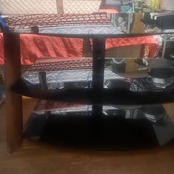 Entertainment Center 3 Tier/ Shelf Glass Entertainment Table