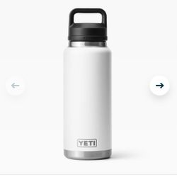 Official YETI Rambler 36oz Metal Water Bottle w/Chug Cap