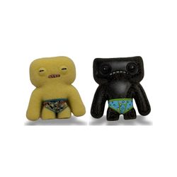 Small Fuggler 2-Pack Bundle 2.5" Mini Figures SpongeBob and Suspicious Black