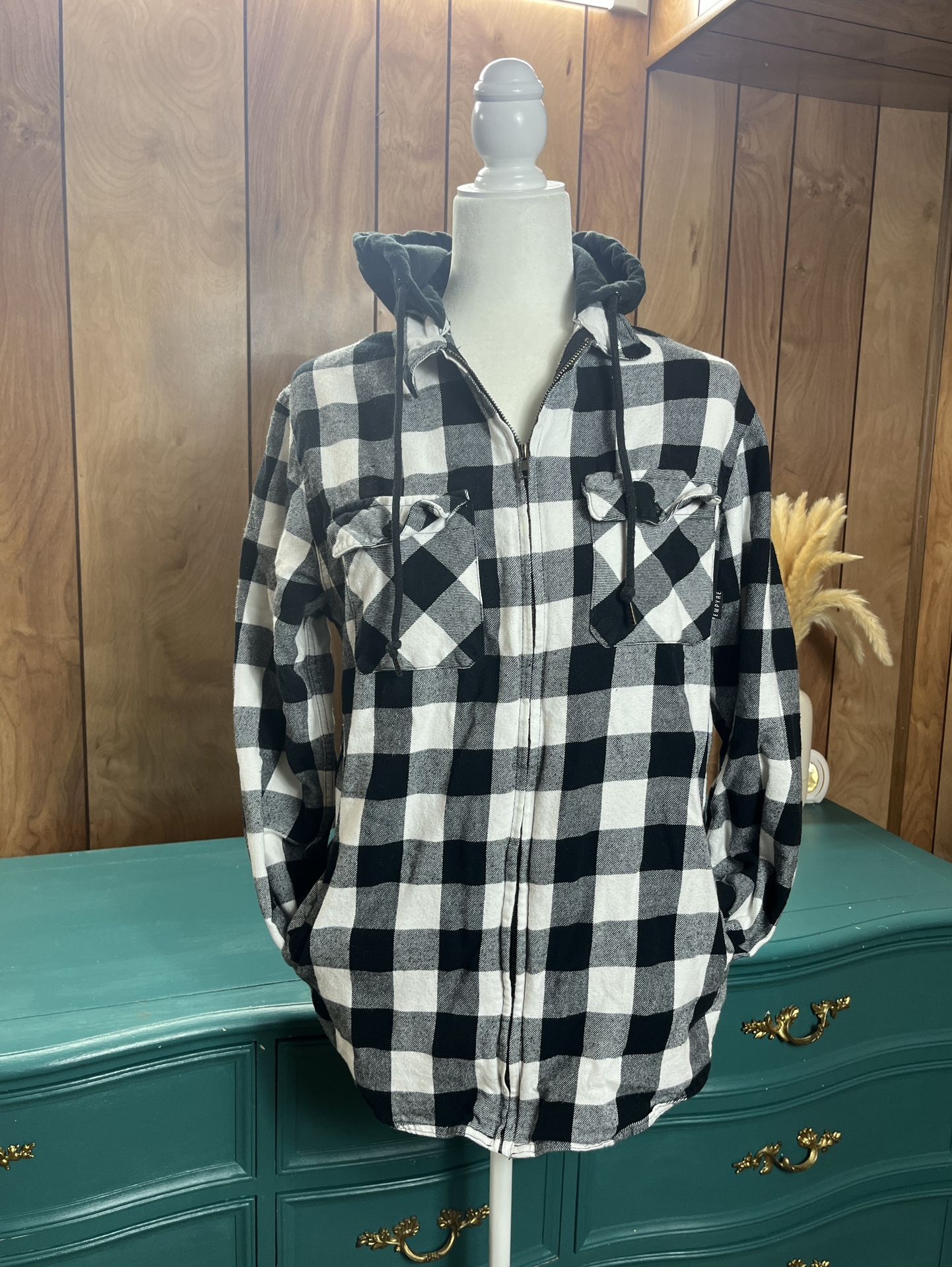 PLAID FLANNEL ZIP UP